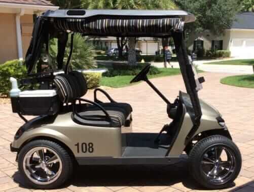 Customized Golf Cart with Cragar Wheels